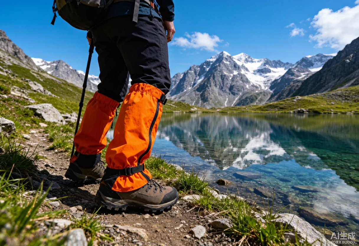 Mountain lake hiking trail